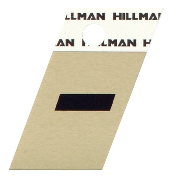 Hillman 1.5 in. Reflective Black Aluminum Self-Adhesive Special Character Hyphen 1 pc, 6PK 840548